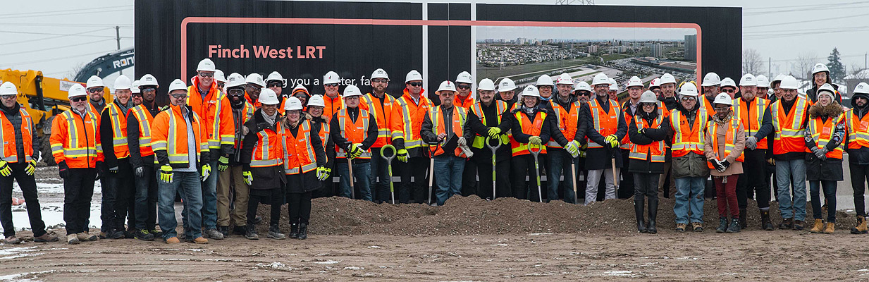 Photo of Staff Breaking Ground at the Maintenance and Storage Facility